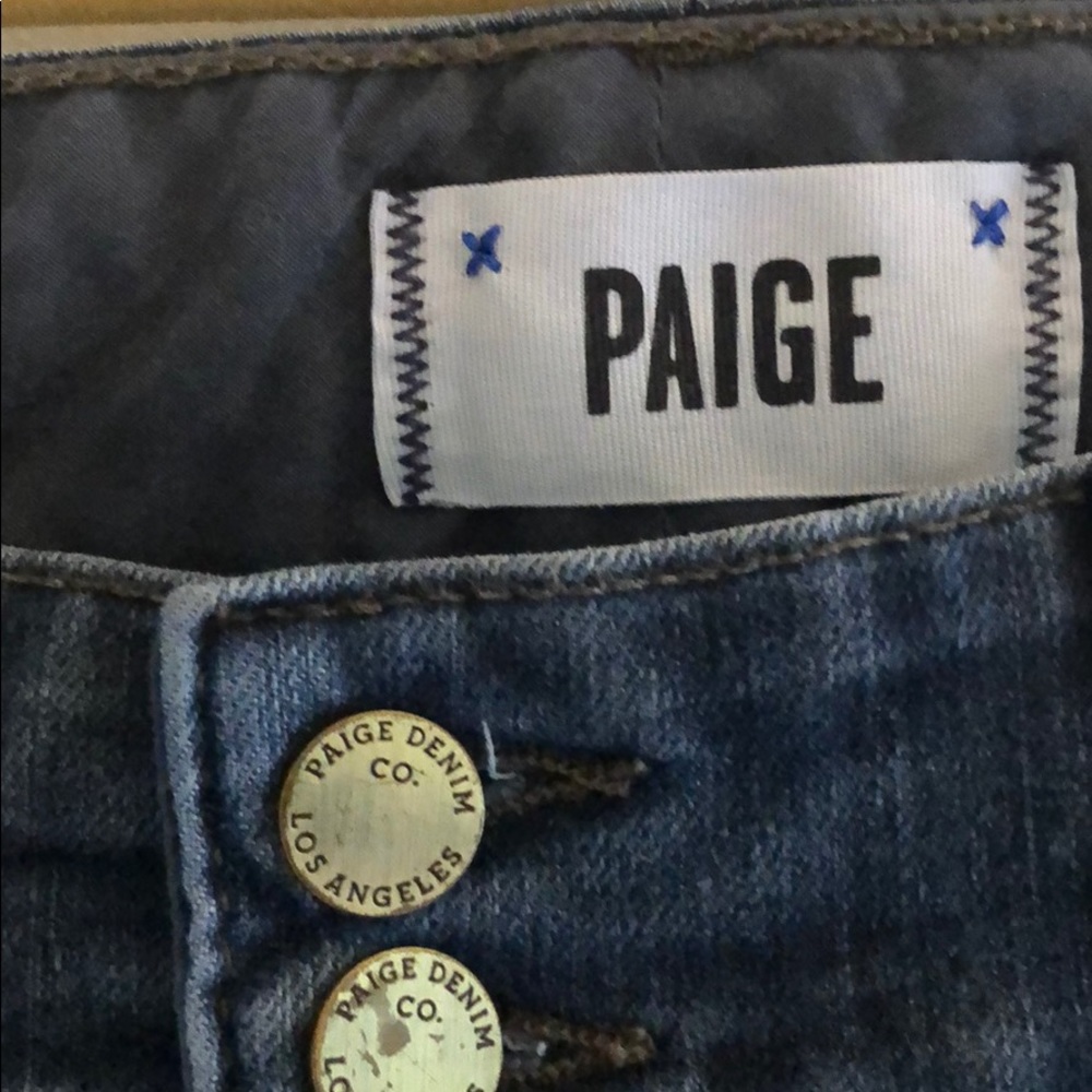 PAIGE Dark Straight Leg , hidden hills